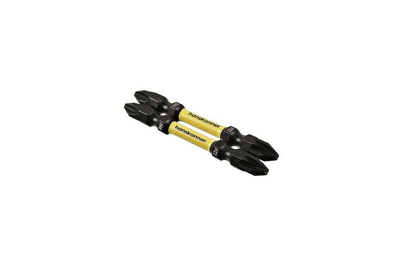 Биты PH2PZ2x65мм, ImpactPower, двуст., торсионные, 2шт, Hanskonner