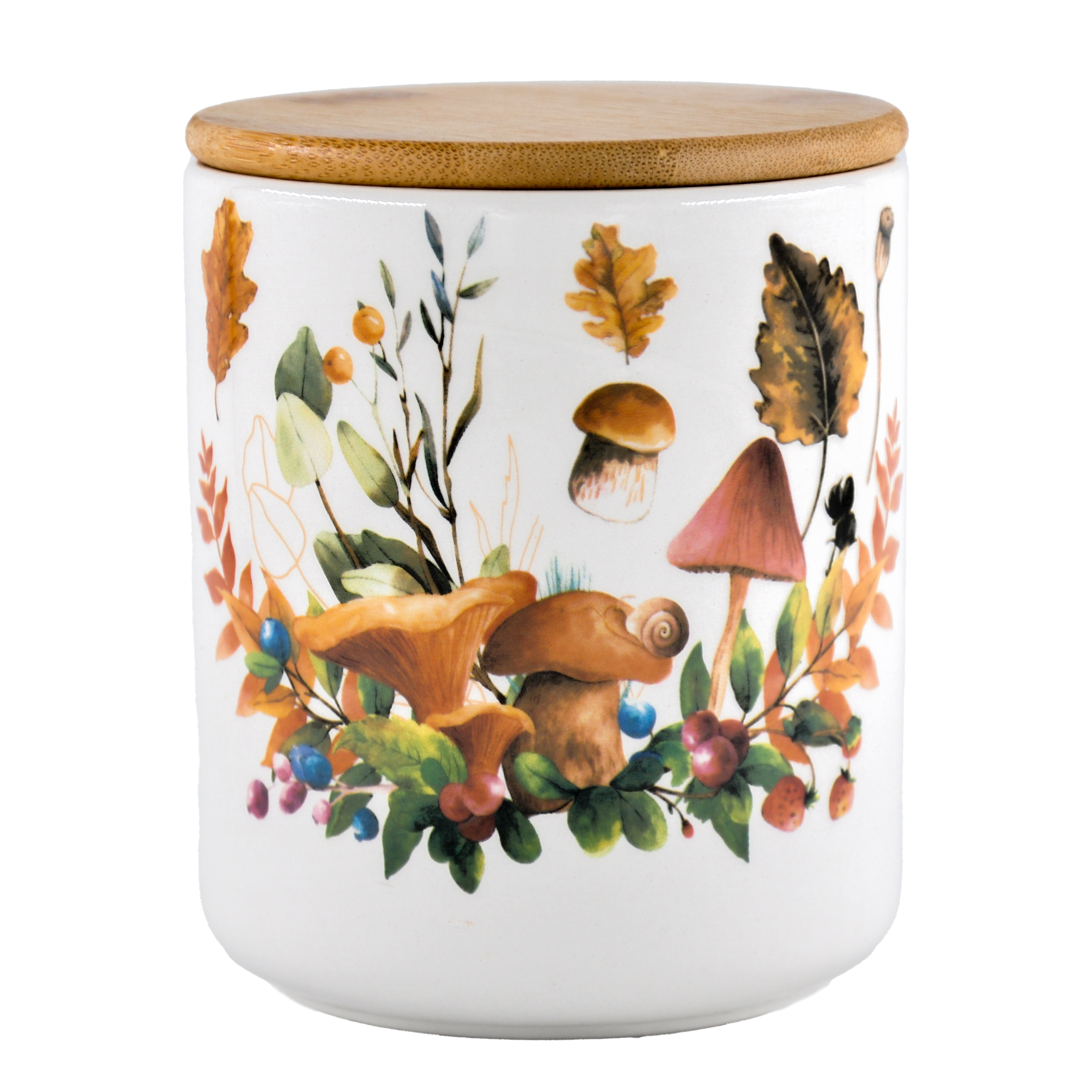 Банка PRIMA COLLECTION Грибное лукошко, с бамбуковой крышкой, 600 мл