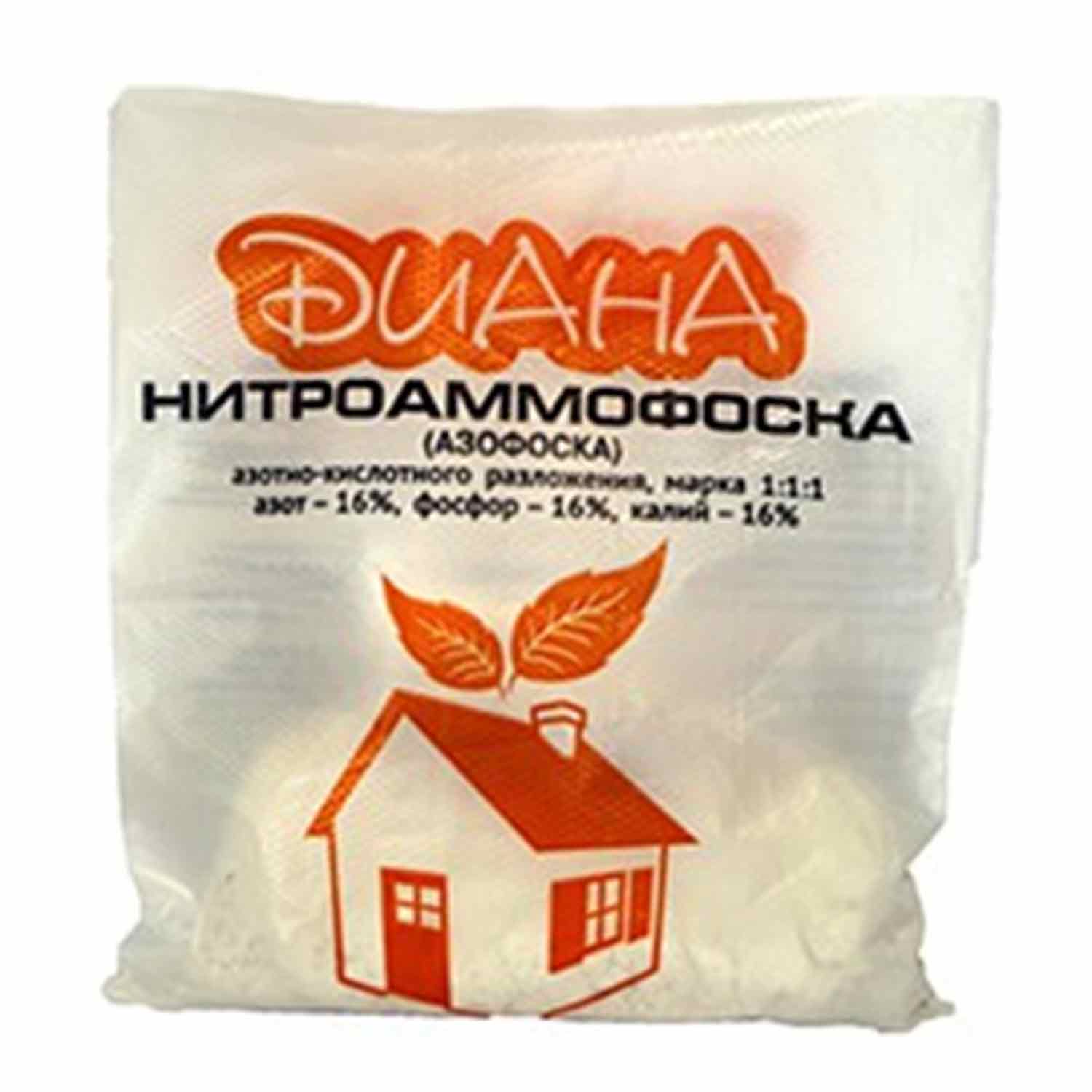 Удобрение Азофоска (нитроаммофоска) Диана, 1 кг