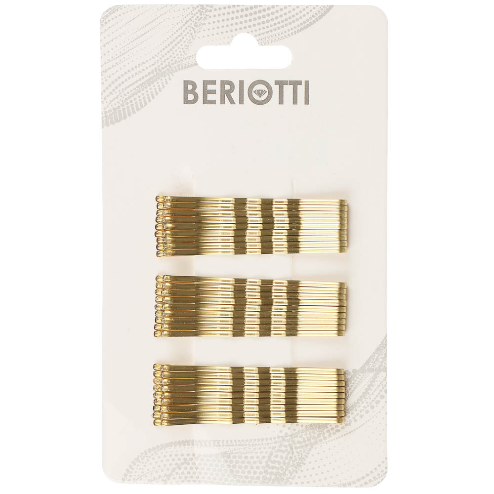 BERIOTTI Набор невидимок для волос 27шт, металл, 3 цвета