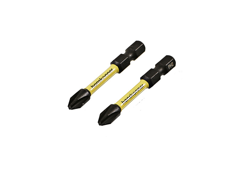 Биты PH2x50мм, ImpactPower, торсионные, 2шт, Hanskonner