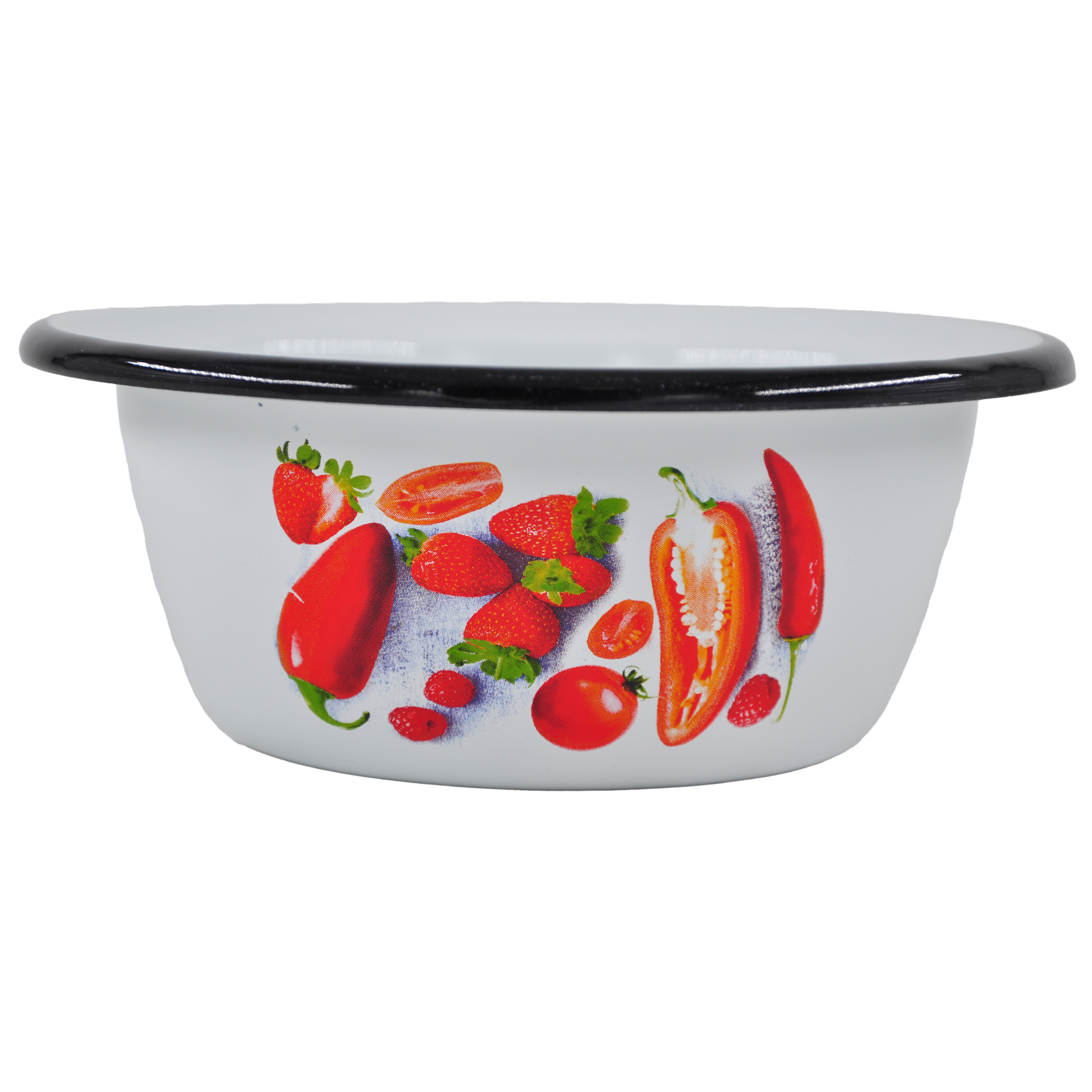 Миска эмаль APPETITE Паприка 1c5c, 0,8 л, с декором, белый