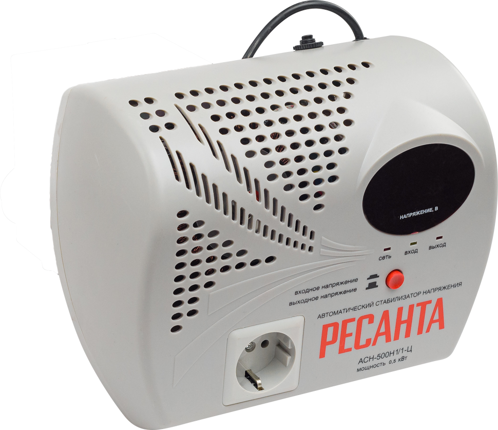 Стабилизатор АСН- 500Н1/1-Ц (АСН-500Н/1-Ц) Ресанта 63/6/9