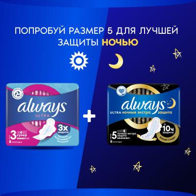 Прокладки гигиенические ароматизированные ALWAYS Ultra Super Single 8шт