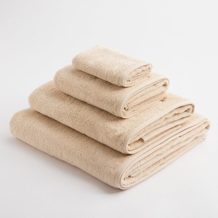 Полотенце махровое "Этель" Organic Beige 100х150 см, 100% хл, 420гр/м2