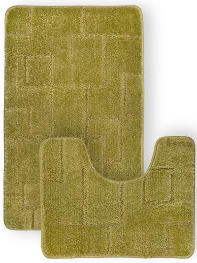 Набор ковриков для ванной Bombini/Bengal One Color   CLT 16, 50*80 см., 2 шт., св.зеленый L.Green 