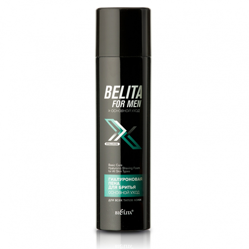 Пена для бритья гиалуроновая для всех типов кожи, Bielita For Men 250мл