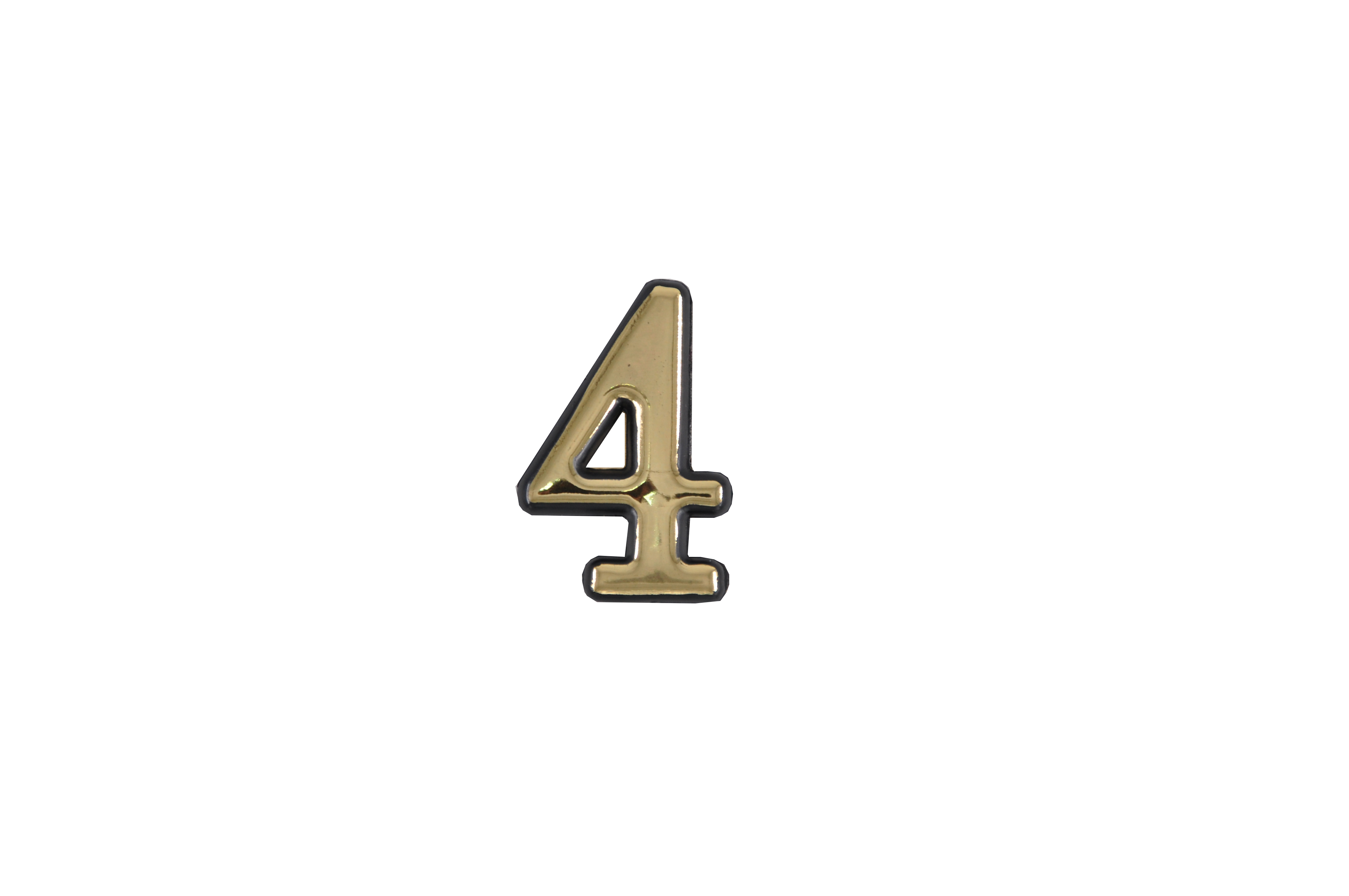 Цифра дверная АЛЛЮР пластик "4" золото