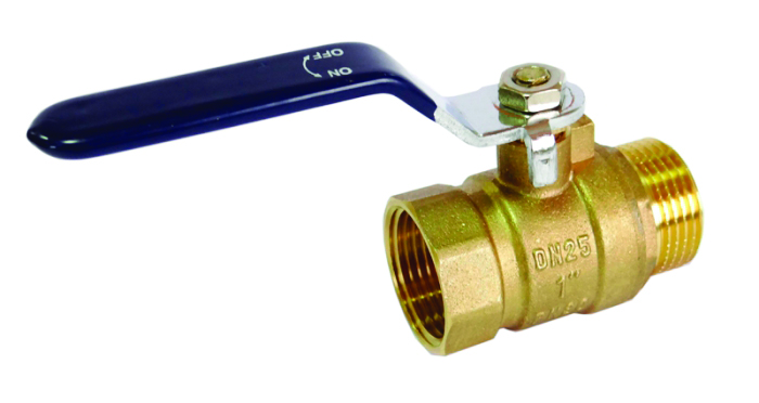 Кран шаровой латунный RM-L 1/2" ручка, гайка-штуцер