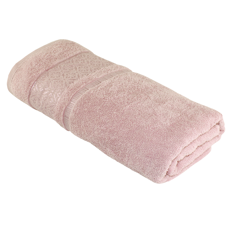 Махровое полотенце УЗ Амброзия м7058_12 L 70*130 персиковое