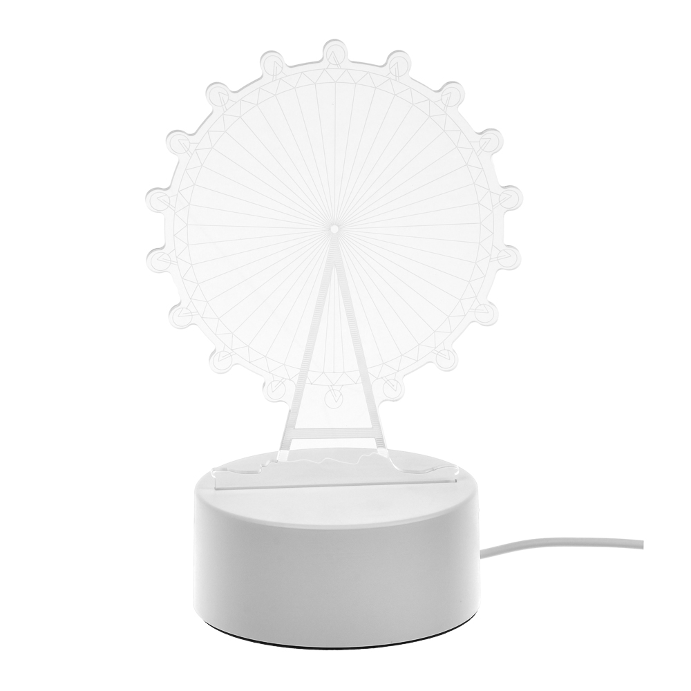 Светильник с LED подсветкой "Колесо", USB, один режим свечения, 17x15см, акрил, пластик ABS