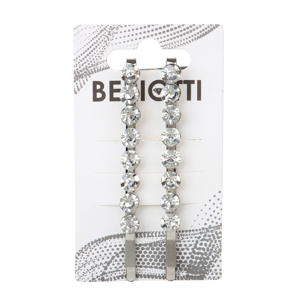 BERIOTTI Заколка-зажим 2шт, 7см, металл, пластик, 2 цвета
