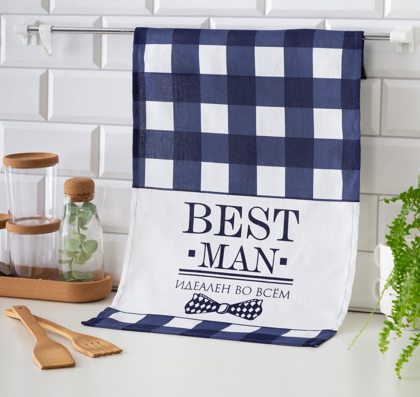 Полотенце кух."Доляна" Best man 35х60 см, 100% хлопок, 160г/м2